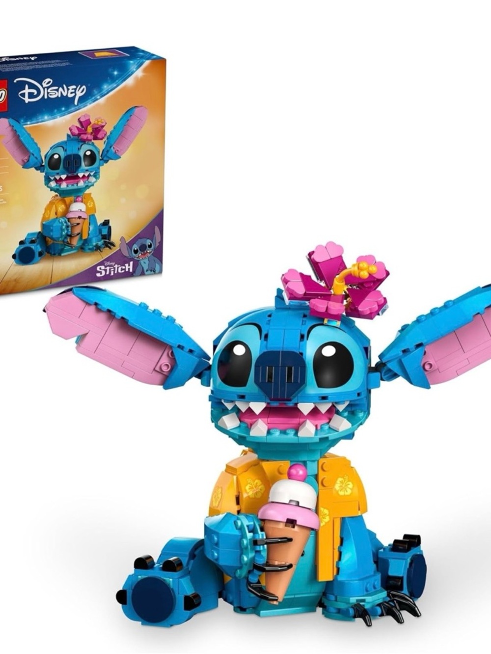 Disney Stitch Buildable Figure - Blue, Pink and Orange